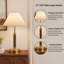 Leather-Wrapped Cordless Rechargeable LED Table Lamps, Set of 2