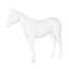 Horse Sculpture, Standing, Glossy White