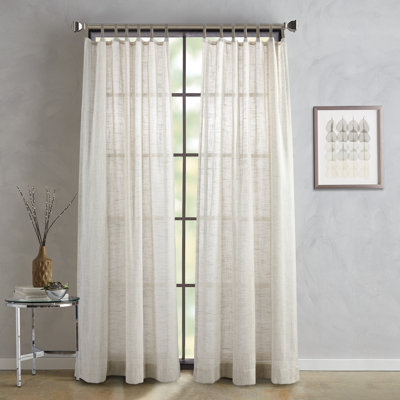 DKNY Classic Linen Jute Tabtop 50 X 84 Curtain Panel Pair