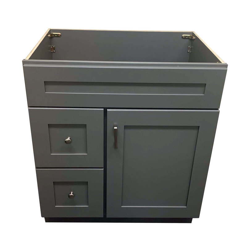 Base de meuble-lavabo simple 30 po seulement en gris