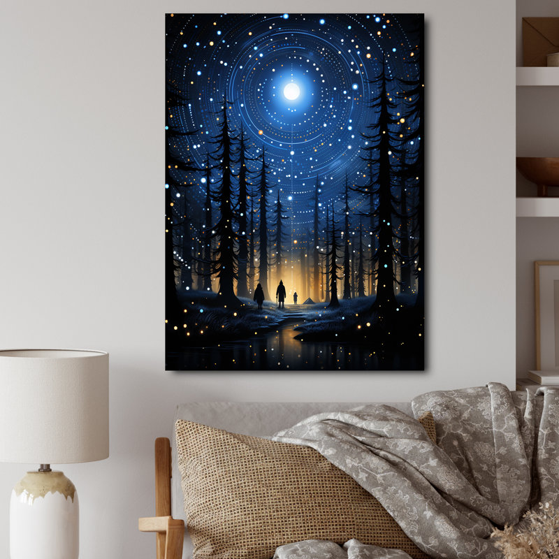 «Alaincourt Native Art Blue Celestial Guardians II», reproduction, H 20 po x l 12 po x P 1 po, Toile tendue