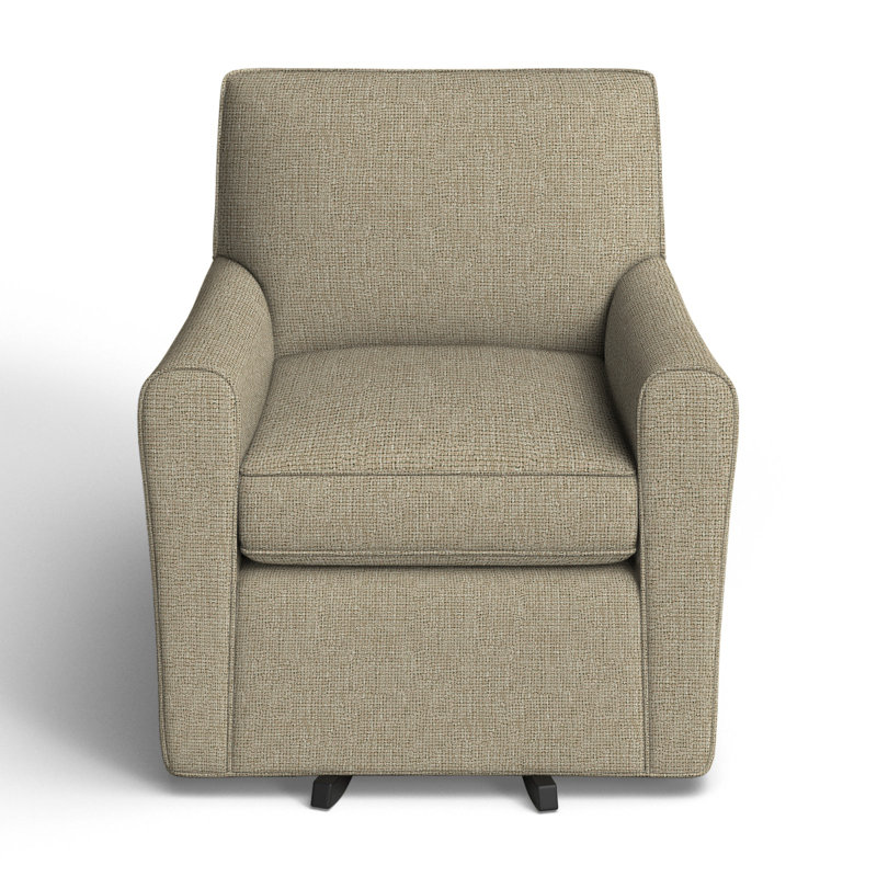 Mikeno Upholstered Swivel Armchair, Macarena Beige Performance