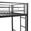 Black Twin Metal Bunk Bed, Space - Saving In Bedroom Design, Strong And Construction, Noise Operation, Easy Assembly Instruction, No Box Spring Required Bed Metal, Over Twin, Saving, Steel Structure,
