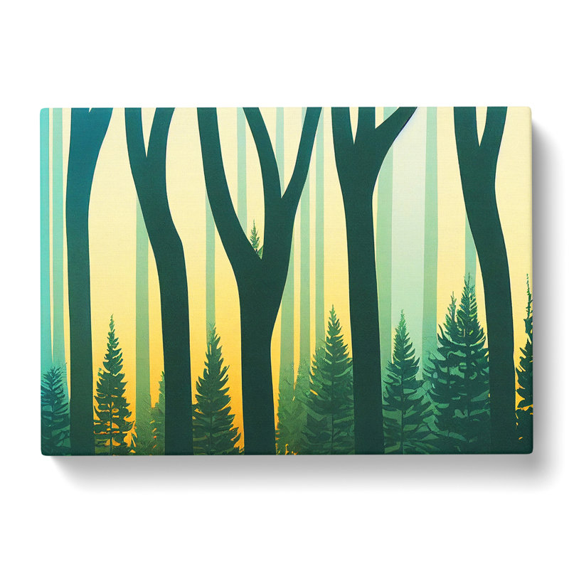 Snazzy Forest - Wrapped Canvas Print, 35cm H x 50cm W x 3cm D