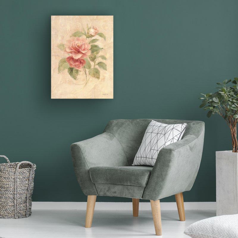 Œuvre d'art sur toile boliné Danhui Nai Floral III, H 24 po x l 18 po