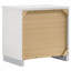 Table de chevet blanche 2 tiroirs ultrabrillante