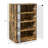 Media Cabinet, 4-Tier Stereo Cabinet, Modern Audio Video Media Stand With Adjustable Shelves, Tempered Glass Doors, And Cable Management, Rustic Brown