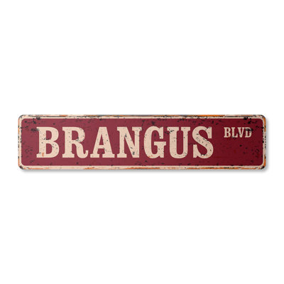 Brangus Aluminum Street Sign