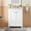 Meuble-lavabo de 24 po avec lavabo en céramique, armoire de rangement avec portes à fermeture douce, armoire de salle de bain avec tiroir et séparateurs de tiroir-1891383732