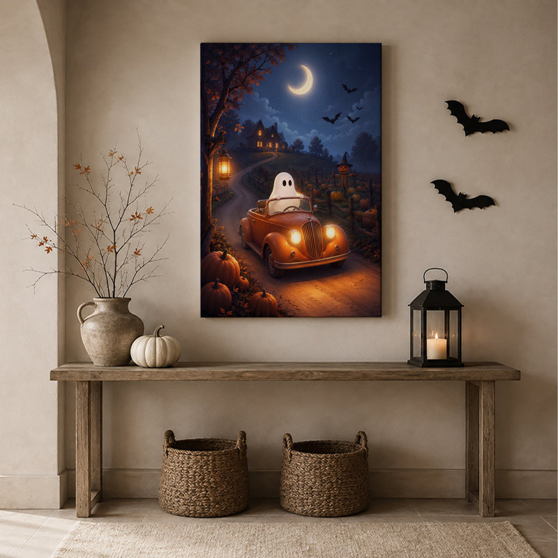 Art mural sur toile Halloween, H 30 po x l 20 po