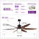 66'' Faux Wood Smart Ceiling Fan with LED Lights