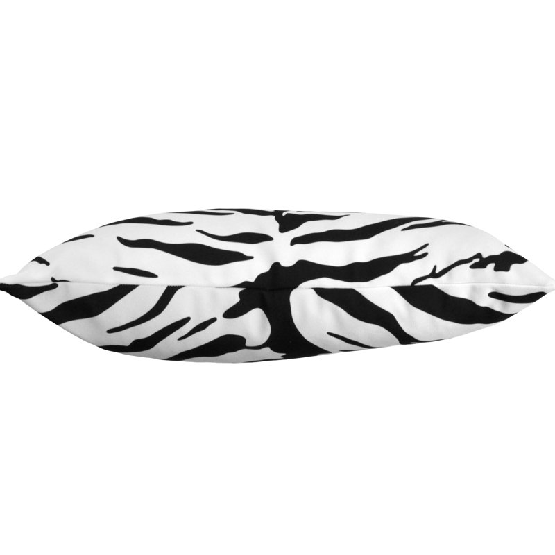 Animal Print Reversible Throw Pillow, White