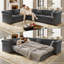 Canapé d'angle en velours de luxe avec lit escamotable, canapé-lit convertible 3 en 1 avec boutons capitonnés-1514603154