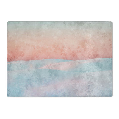 Tempered Glass Pink Desert Chopping Board
