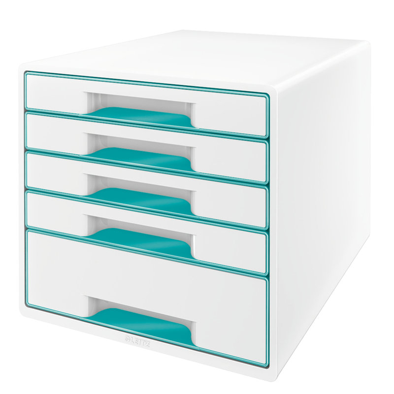 Wow Plastic Paper Organiser, White/Ice Blue