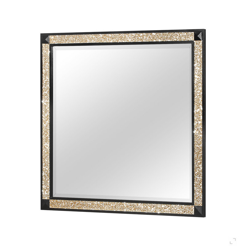 Miroir moderne noir / doré