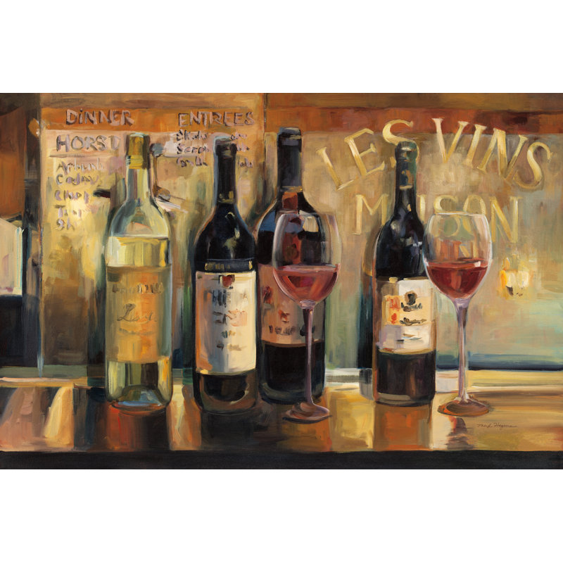 Les Vins Maison by Marilyn Hageman - Wrapped Canvas Painting, 30cm H x 46cm W