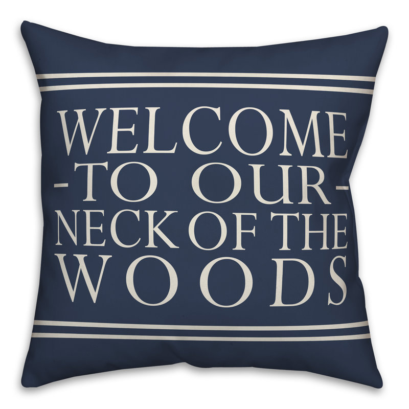 Housse d’oreiller carrée et insert welcome, Bleu