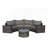 Outdoor Half-Moon Patio Furniture Set with Sturdy Construction and Versatile Design-627084622