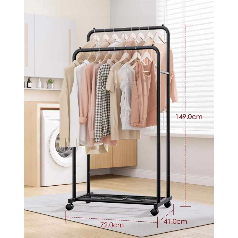 Bonparker 72cm Rolling Clothing Rack