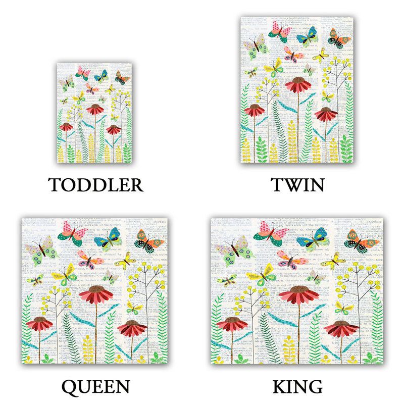  Housses de couette en microfibre Sascalia April Butterflies, Grand