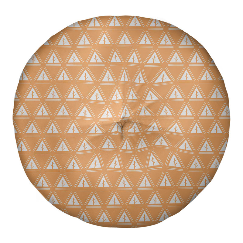 Coussin Theo Nath, 30 po x 30 po, Orange / blanc