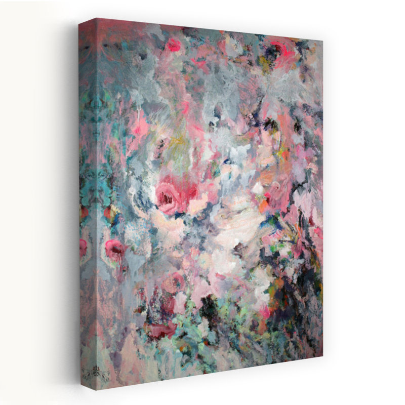 Art contemporain fleur contemporaine, H 18 po x l 12 po