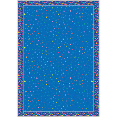 Well Woven Crayola Confetti Geometric Blue Area Rug