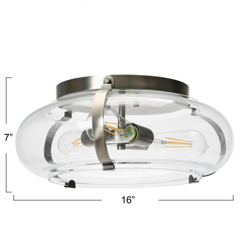 Abanda Flush Mount, Antique Nickel