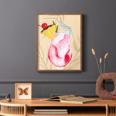 Tropical Cocktail II Framed Print - Solid Wood