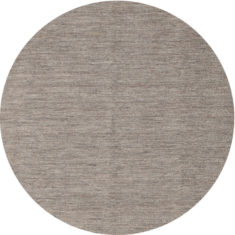 Tapis contemporain gris, Rond 5 pi