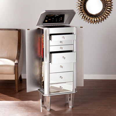 Margaux Mirrored Jewelry Armoire