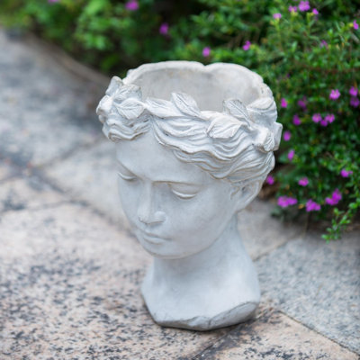 Pot à fleurs statue 100% ciment Lough