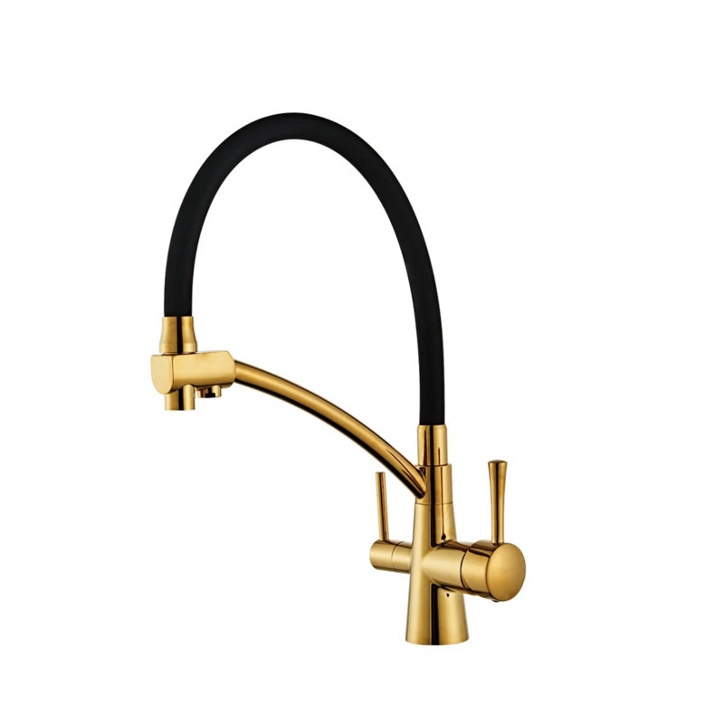AvaMalis Pull Out Touch Kitchen Faucet, Gold