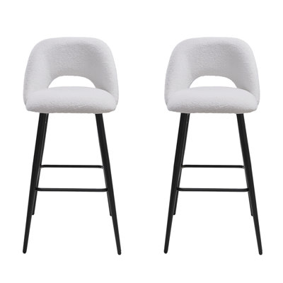 Colclasure Upholstered Counter Stool with Metal Frame