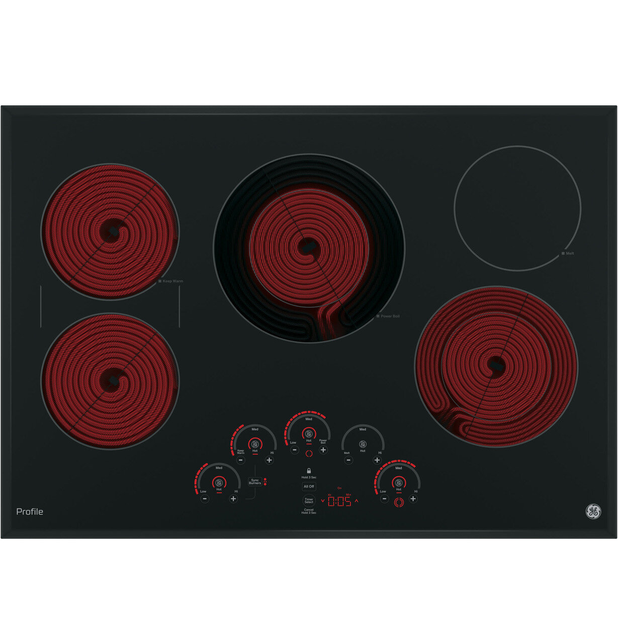 GE Profile 29.75 Electric Cooktop with 5 Burners Finish: Stainless Steel PP9030SJSS