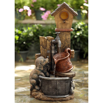 Outdoor Weather Resistant Sculptural Fountain