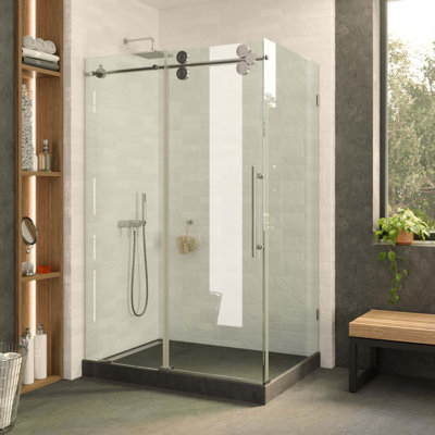 Porte de douche coulissante simple sans cadre l 48,25 po x H 74,25 po