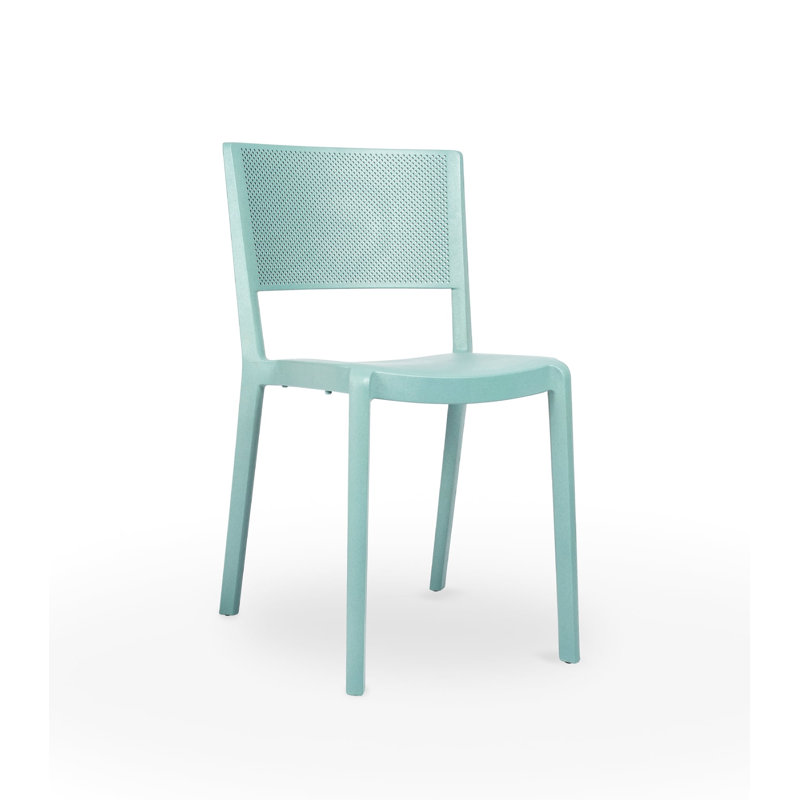 Spot Eco Outdoor Dining Side Chair, Air Blue