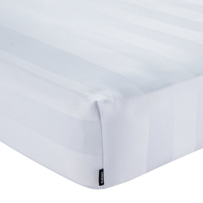 Soft Satin Stripe Fitted Sheet