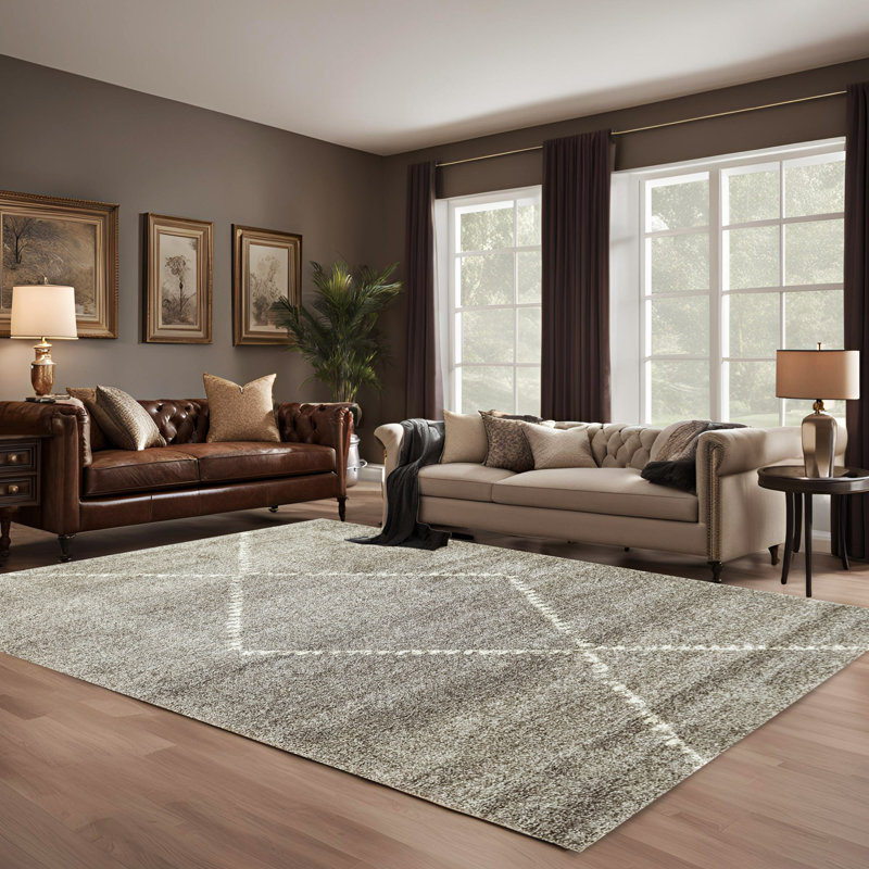 Tapis gris Manuela, Rectangle 3 pi 11 po x 5 pi 7 po