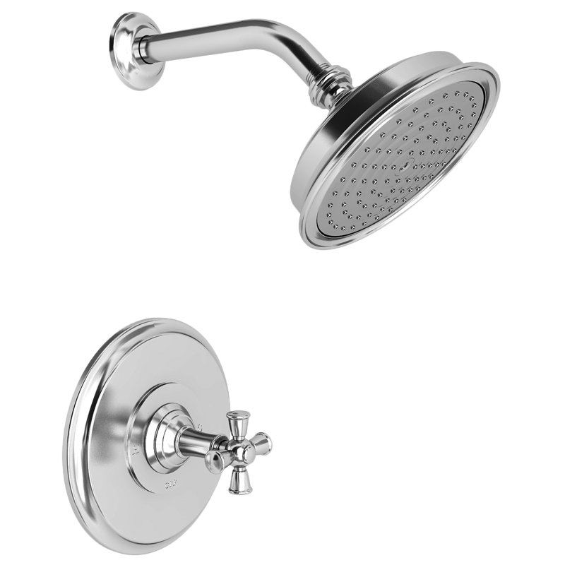 Aylesbury Balanced Pressure Shower Trim Set with Shower Head, Polished Chrome