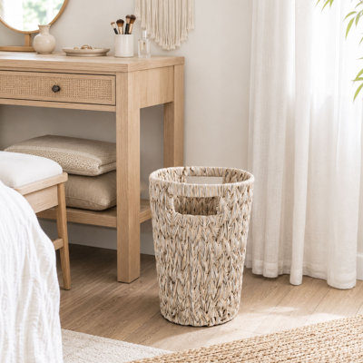 Poubelle en osier 4 gallons avec motif tissé imperméable