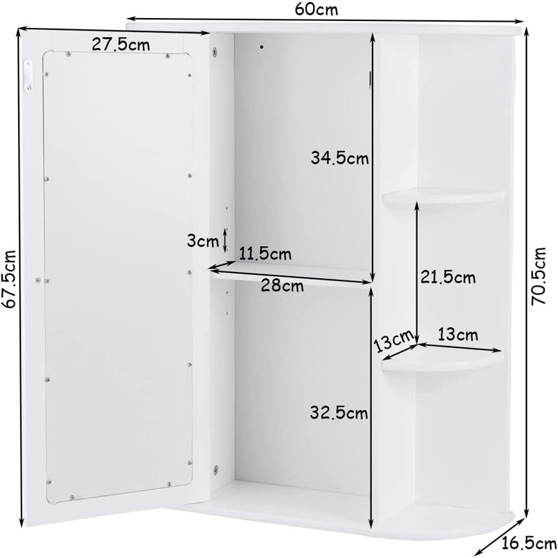 Halle-May Wall Bathroom Cabinet