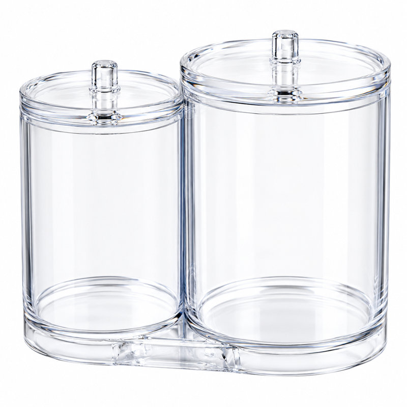 Messerly Acrylic 2 Compartment Makeup Organizer