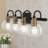 Escondido Iron/Glass Rustic Vintage LED Vanity Light-97602522