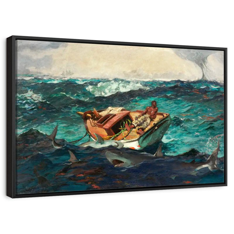Le Gulf Stream 1899, 46 po x 31 po, Cadre flottant noir