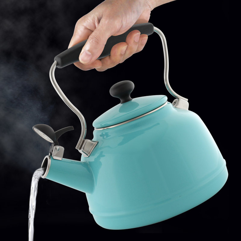 Chantal Vintage 1.7 qt. Whistling Stovetop Kettle, Tomato Bisque
