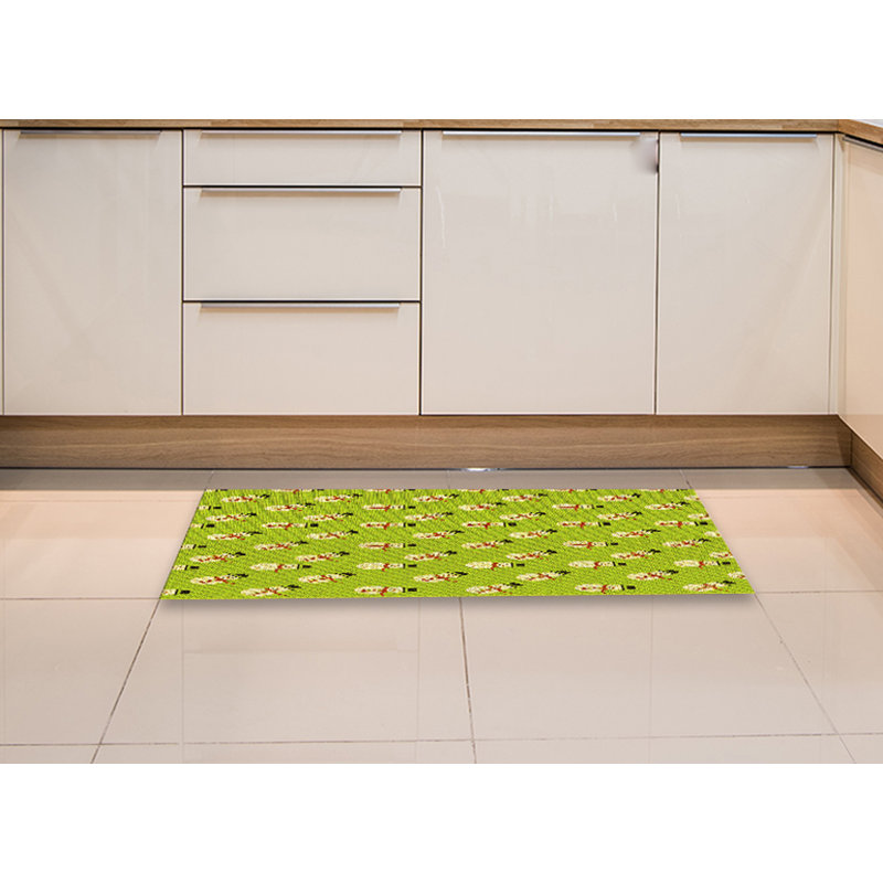 Tapis jaune tissé à la machine 2 pi x 5 pi