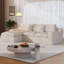 Canapé modulaire en velours côtelé à assise profonde de 108 po sans assemblage Boneless-662052538